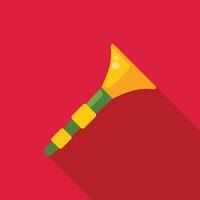 Yellow vuvuzela blowing making loud noise for sport event vector