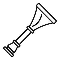 Bugle line icon, army trumpet blowing symbol vector