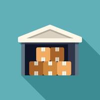 Warehouse storing goods for import and export business vector