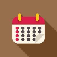Calendar icon showing days of the month passing by vector