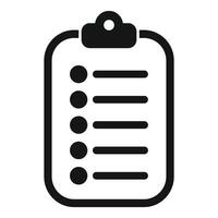Clipboard showing checklist icon for planning and organizing vector