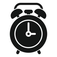 Classic alarm clock showing time on white background vector