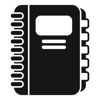 Spiral notebook representing organization, note taking, and education vector