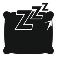 Soft pillow showing concept of sleeping with z letters vector