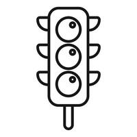 Traffic light showing stop and go signals for safe driving vector