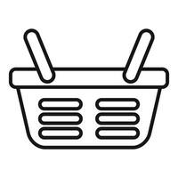 Empty shopping basket icon representing online store purchase vector