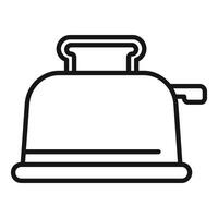 Modern toaster heating bread for breakfast icon vector