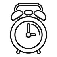 Classic alarm clock showing time on white background vector