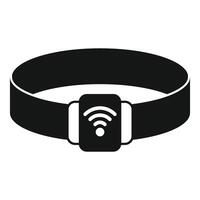Smart bracelet displaying wifi connection icon vector