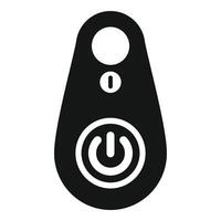 Wireless remote control device with power button for electronic equipment vector