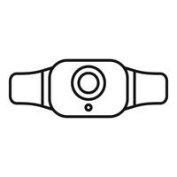 Action camera showing recording mode on white background vector