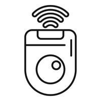 Smart home device sending data through wifi icon vector