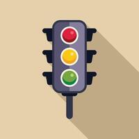 Traffic light showing green light for go vector