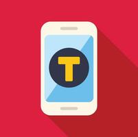 Smartphone showing translation app interface on screen vector
