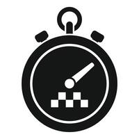 Stopwatch counting down taxi fare icon simple style vector