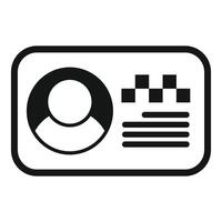 Taxi driver license with checker pattern and id photo vector