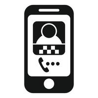 Smartphone showing taxi driver calling on ride sharing app vector