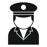 Police officer wearing uniform and hat standing vector