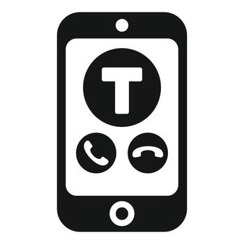 teléfono inteligente demostración Taxi aplicación interfaz con llamada botones vector