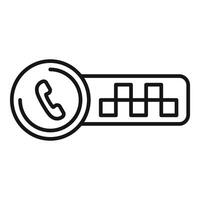 Taxi service online order icon showing a phone calling a cab vector