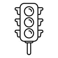 Traffic light icon showing green light for safe driving vector