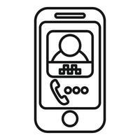 Smartphone showing incoming call from unknown caller with signal strength indicator vector