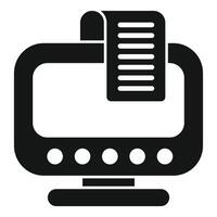 Computer publishing electronic document icon showing online document sharing vector