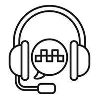 Headset recording audio track with microphone and audio spectrum icon vector