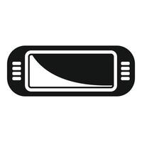 Car rearview mirror showing road with rising sun vector