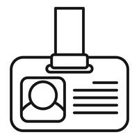 Personal identification card with photo and text for access vector