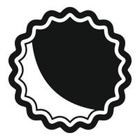 Black and white wavy round sticker with copy space vector