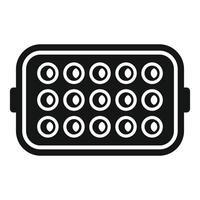 Led panel lighting up with twenty one diodes vector
