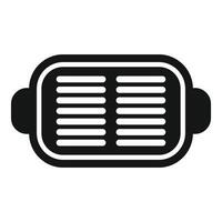 Empty grill grating for cooking food on white background vector