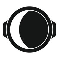 Round window opening with one shutter closed icon vector
