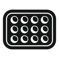 Baking tray showing round forms for baking muffins or cupcakes vector