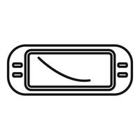 Portable gps navigator showing route line icon vector