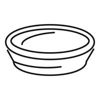 Empty bowl standing on white background vector
