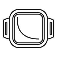 Smart watch showing decreasing graph icon, thin line style vector