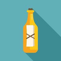 Message in a bottle is keeping a secret on blue background vector