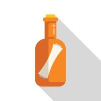 Message in a bottle floating on the ocean waves of time vector