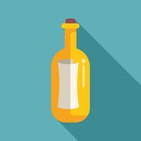 Glass bottle containing a message is laying on the beach vector