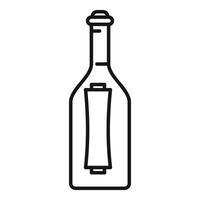 Message in a bottle icon representing communication and seafaring adventure vector