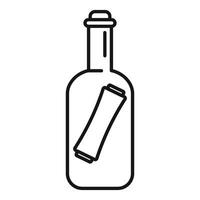 Message in a bottle waiting on a beach somewhere vector