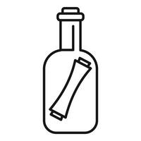 Message in a bottle floating on the ocean waves vector