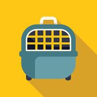 Pet carrier for traveling by airplane or train with a cat or a dog vector