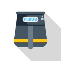 Modern deep fryer with viewing window and digital timer vector