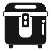 Modern deep fryer machine for cooking icon, simple style vector