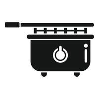 Modern deep fryer machine with basket raising system vector