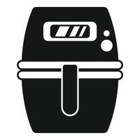 Modern deep fryer machine with digital timer displaying cooking time vector