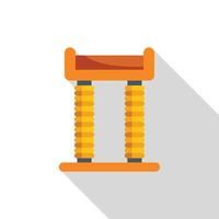 Cat tree with two scratching posts and a platform vector